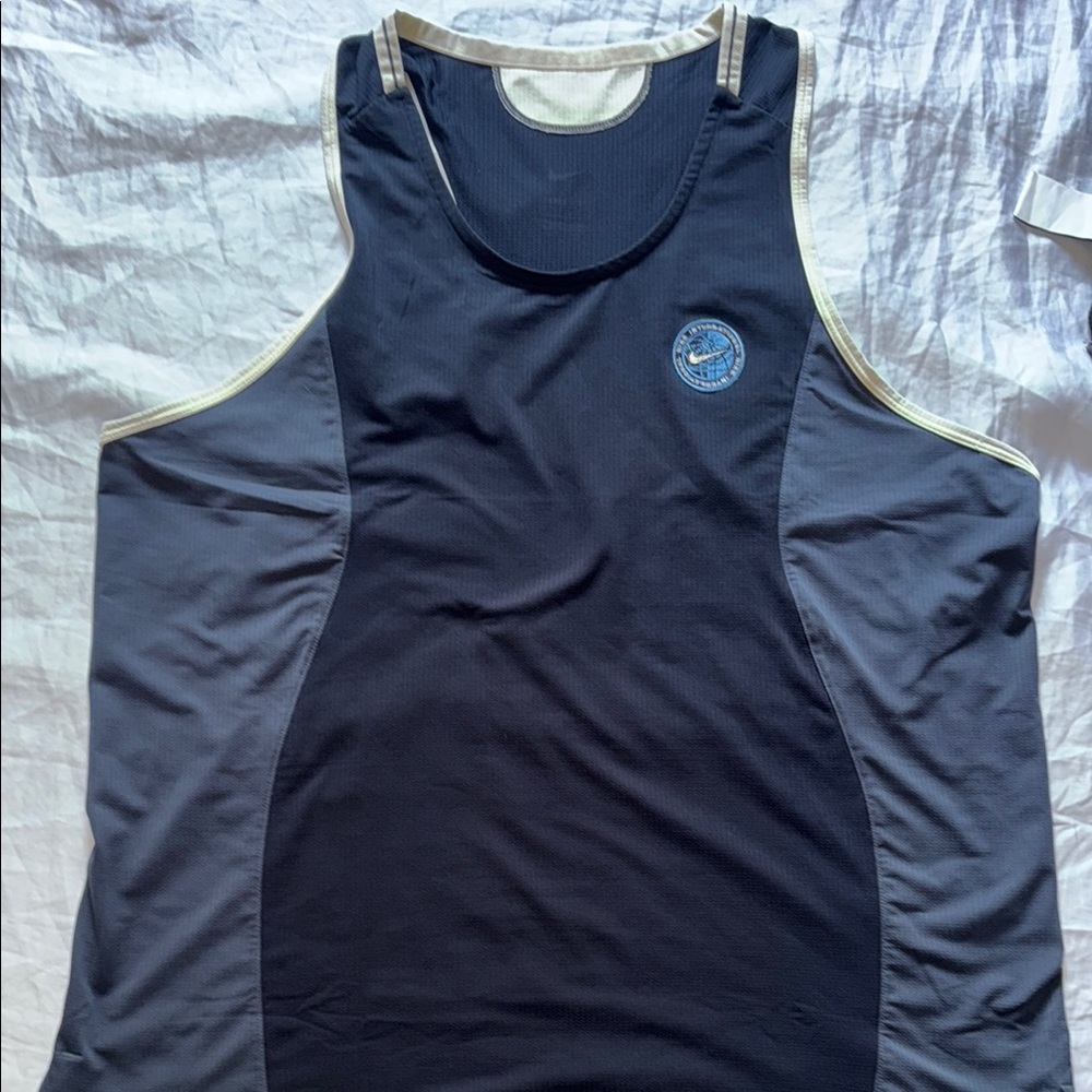 Nike Blue and white trim Performance Tank Top
